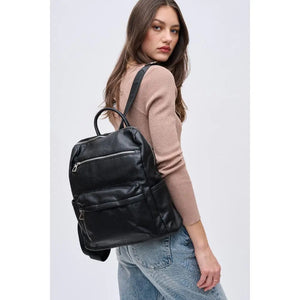 Galloway Vegan Leather Black Backpack by Urban Expressions