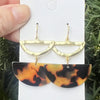 Tortoise Leopard Luna Acrylic Earrings