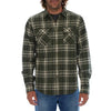Jake Long Sleeve Flannel Plaid in Dark Olive