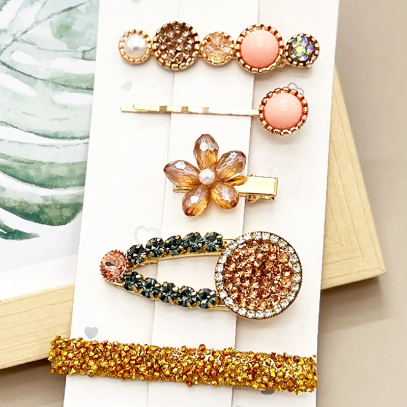 5 Piece Pearl Hair Clips