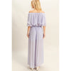 Liesel Off Shoulder Blouse and Pant Set in Lavender