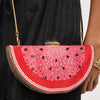 Tabitha Watermelon Crystal Evening Bag by Urban Expressions