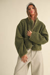 Reversible Suede With Sherpa Jacket by Miou Muse