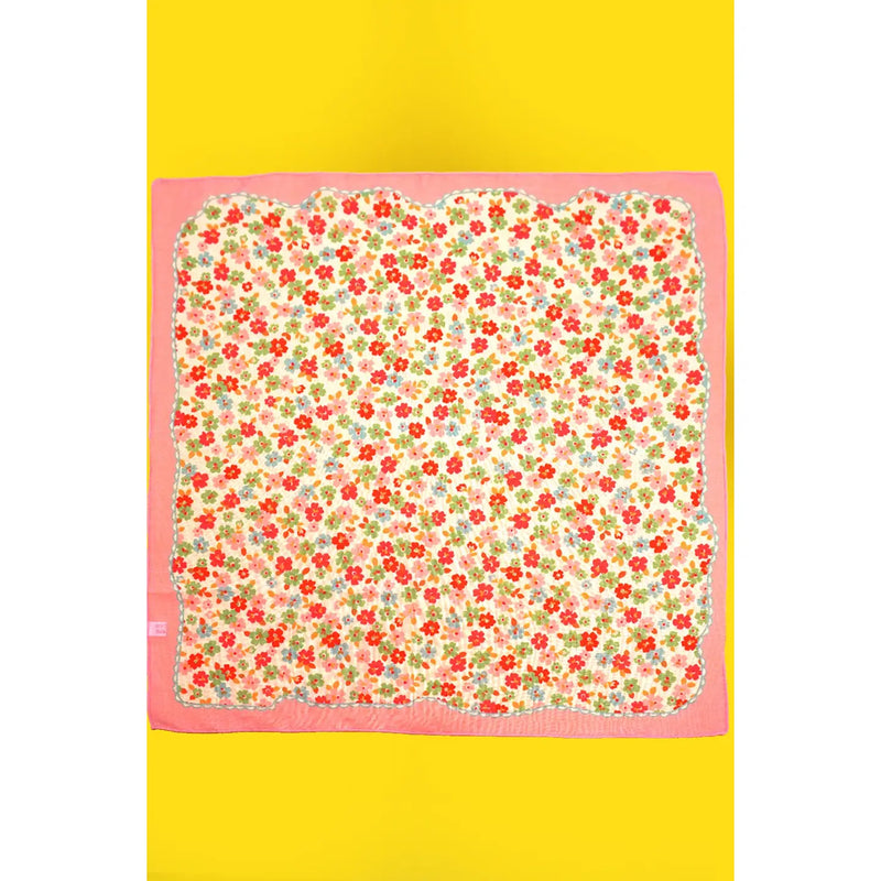 Ditsy Print Silky Bandana Scarf