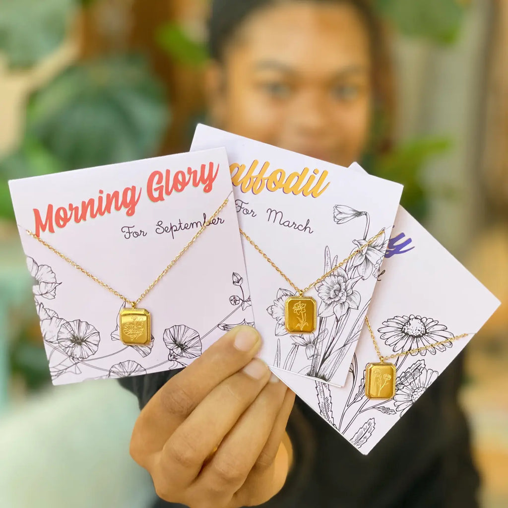 Blooming Floral Birth Month Necklaces