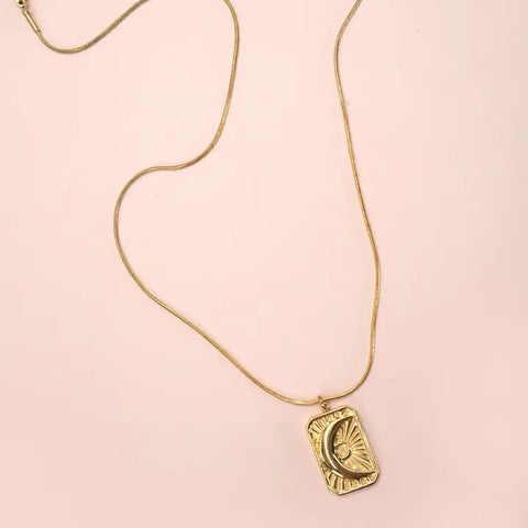 Tiny Strawberry Pendant Necklace in Gold