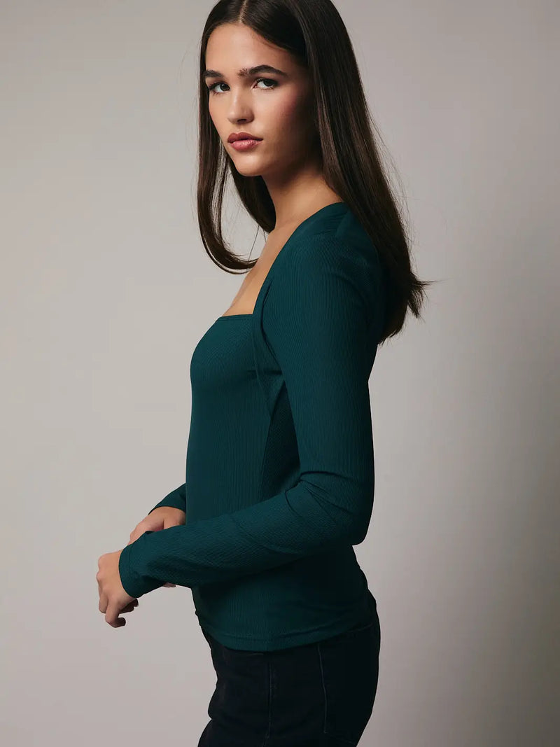 Shelly Deep Green Shrug Top