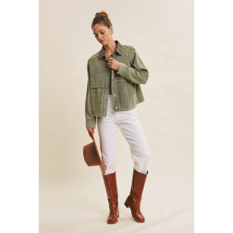 Meg Timeless With A Twist Mineral Washed Cotton Twill Jacket