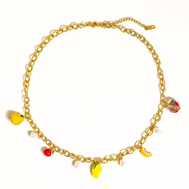 Positano 18K Fruit Charm Necklace