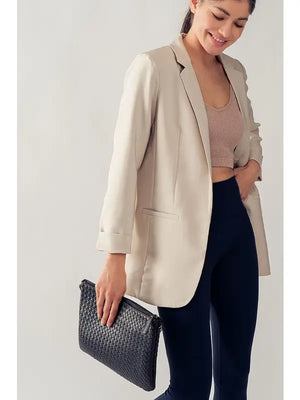 Misty Essential Boyfriend Blazer in Beige
