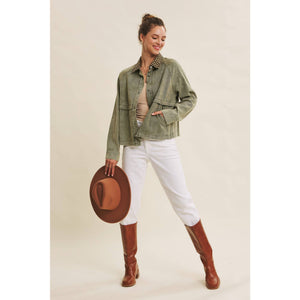 Meg Timeless With A Twist Mineral Washed Cotton Twill Jacket