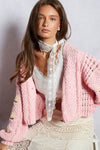 Floral Embroidered Detail Crochet Slim Scarf by POL