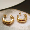 Demi 18K Gold Non-Tarnish Classic C Hoop Earring
