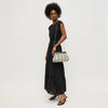 Margot Stripe Straw Clutch in Black and White by Urban Expressions