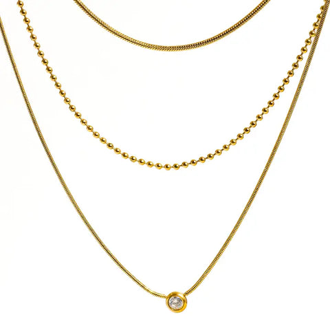 Circle Pendant Necklace in Gold or Silver