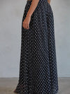 Charla Polka Dot Pleated Chiffon Wide Leg Pant By Together