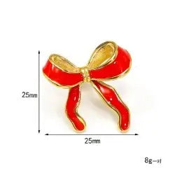 Enamel and Gold Bow Earrings