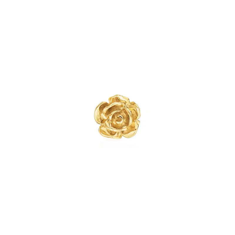 Gold Rose Post Earrings