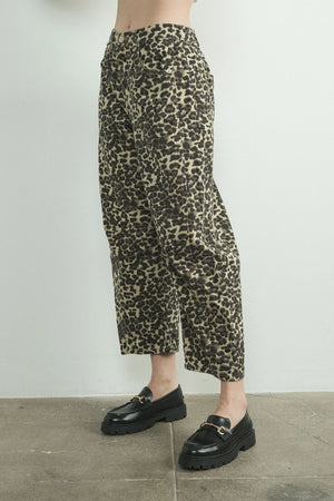 Suzie Animal Print Barrel Pant