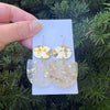 Gold Embossed Disc Metal Statement Earrings