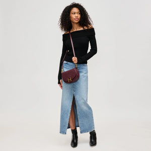 Alise Woven Crossbody in Wine by Urban Expressions