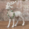 13" Standing Deer With Wreath