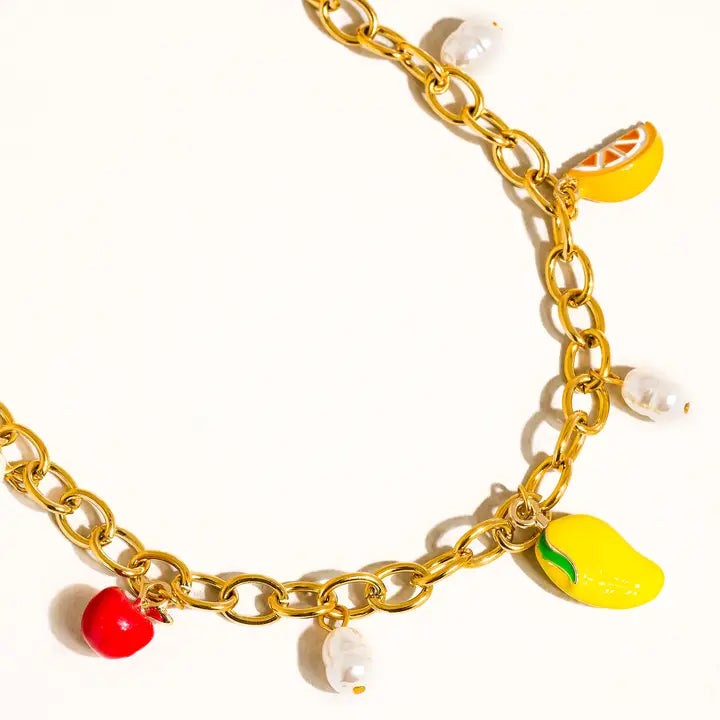 Positano 18K Fruit Charm Necklace