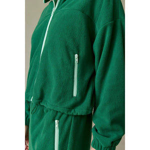 Maya Green Fleece Jacket