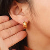 Blandine 18K Non-Tarnish Small Classic Hoop Earring