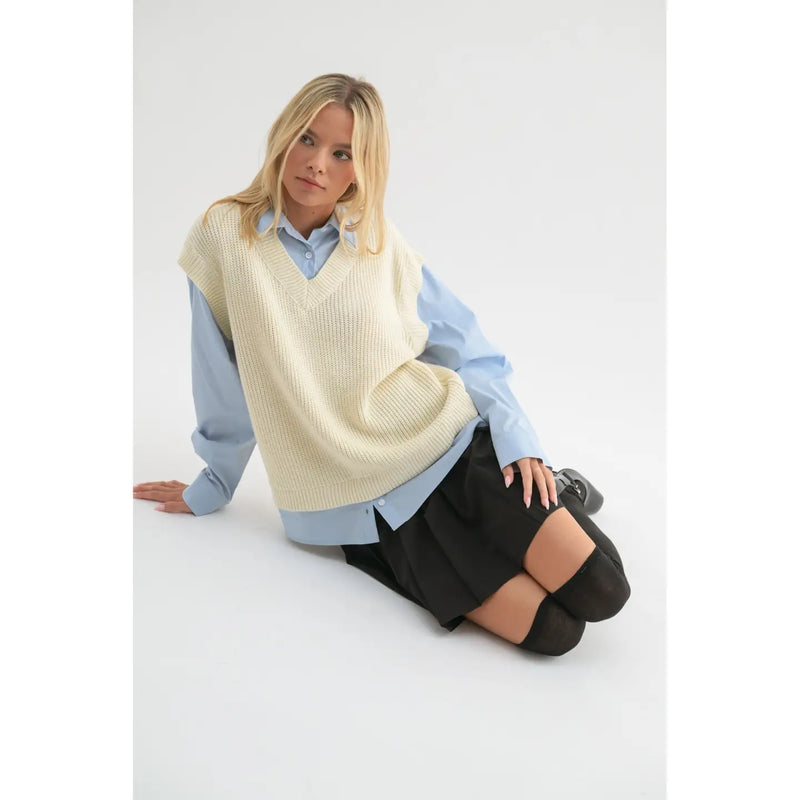 Carmen Twofer Sweater Vest Shirt