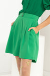 Dee High Waist Bermuda Shorts in Green