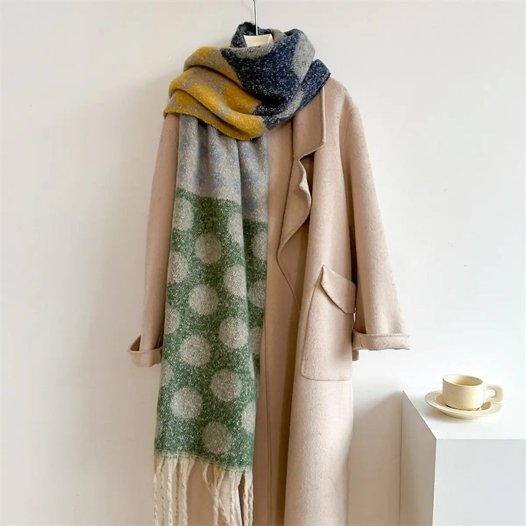 Polka Dot Thick Shawl Scarf in Multiple Color Choices