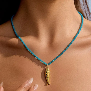 Sasha 18K Gold Fish Beaded Necklace