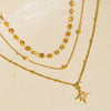 Pascal 18K Non-Tarnish Layered CZ Star Necklace