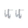 Temperament Dual Loop Earring in Gold or Silver