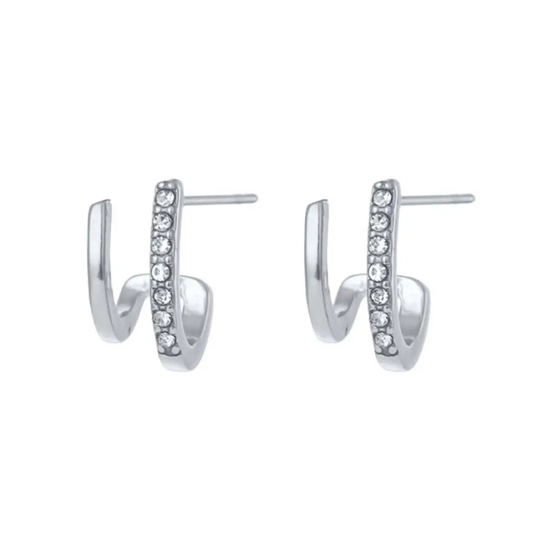 Temperament Dual Loop Earring in Gold or Silver