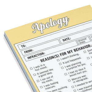 Apology Nifty Note Pad
