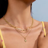Pascal 18K Non-Tarnish Layered CZ Star Necklace