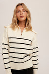 Kristen Contrast Trim Belted Chunky Cardigan