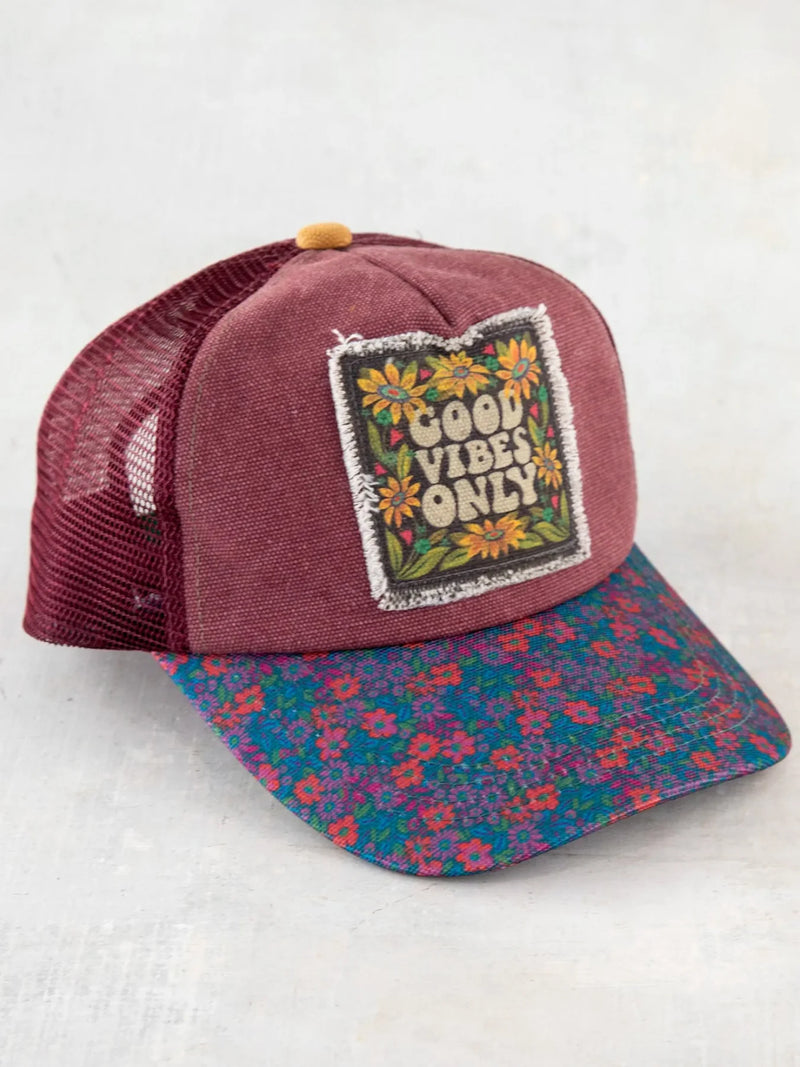 Canvas Trucker Hat Good Vibes Only