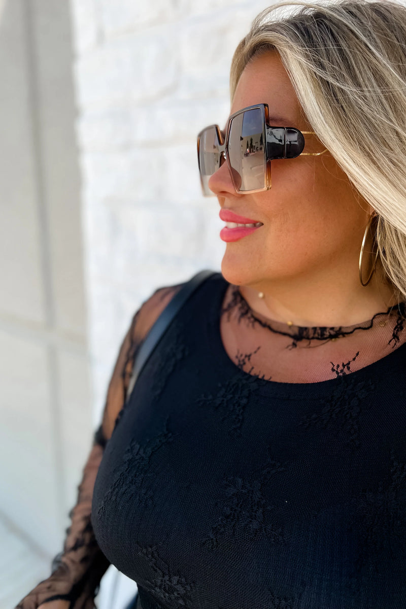 Roxy Lace Top in Black by Blakeley Designs