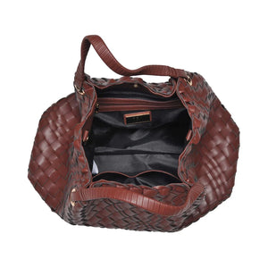 Natalie Woven Tote in Chocolate by Urban Expressions