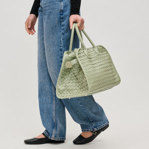 Rhonda Woven Tote in Sage by Urban Expressions