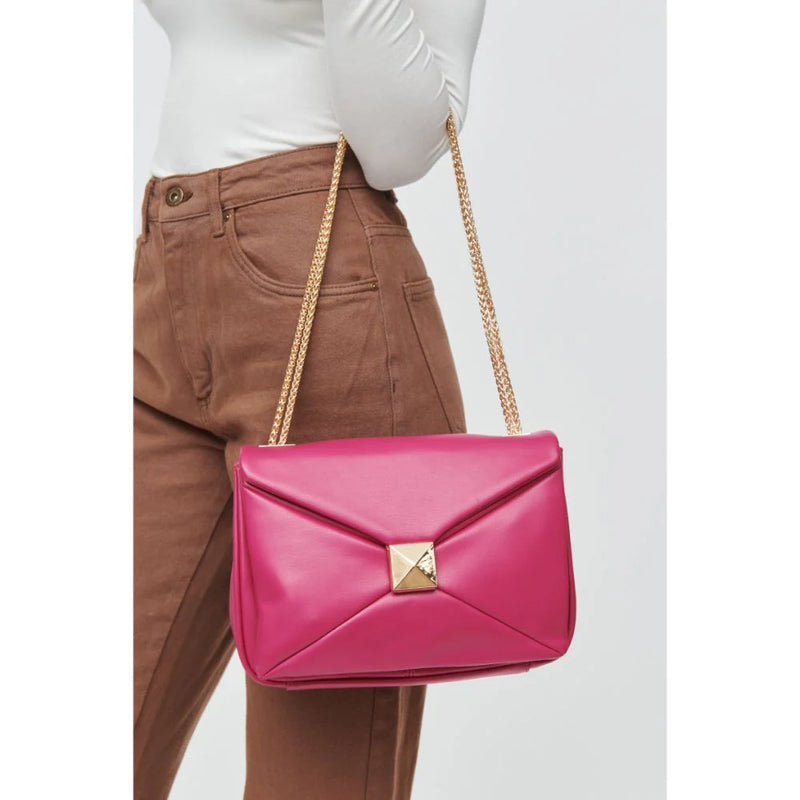 Ribbon Crossbody Bag in Magenta by Urban Expressions