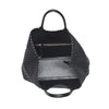 Ithaca Woven Vegan Leather Tote in Black by Urban Expressions