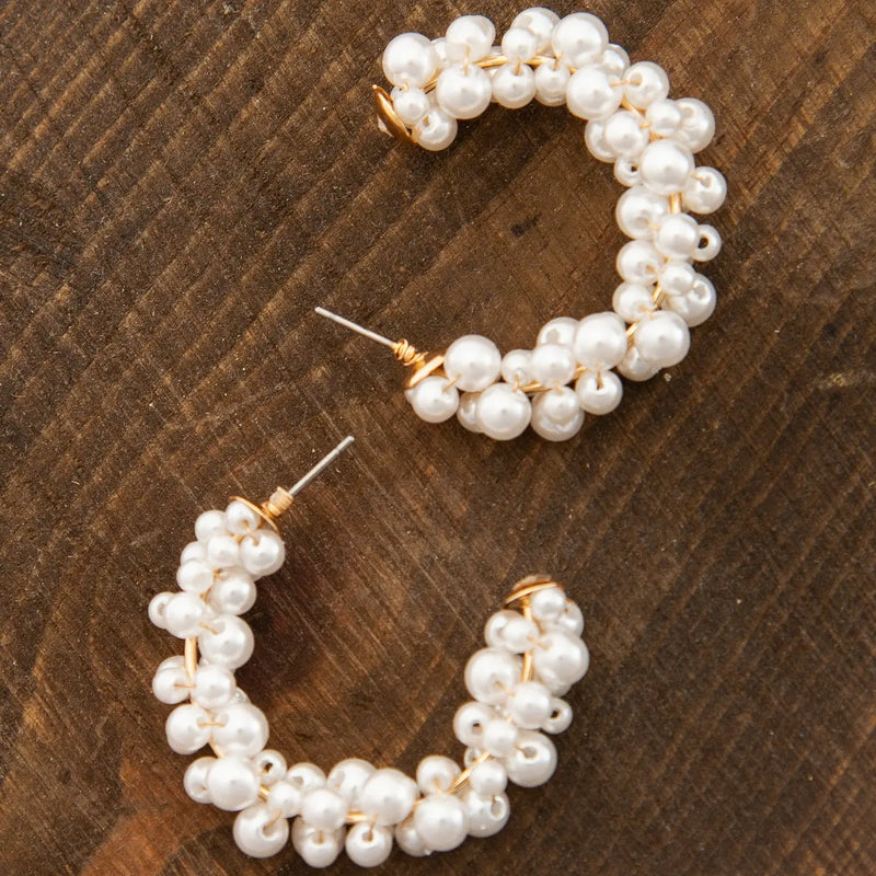 Pearl Hoop Earrings