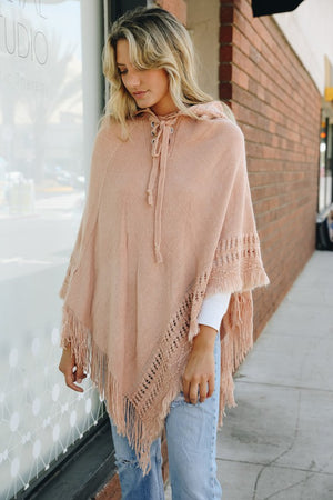 Reina Hooded Poncho in 4 Color Choices