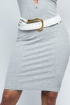Faux Leather Multi-layer Belt in White