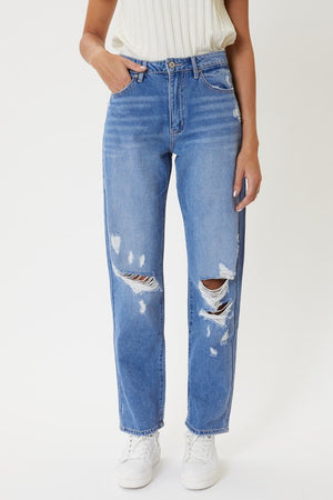 Lucia Ultra High Rise Distressed Jean