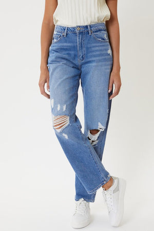 Lucia Ultra High Rise Distressed Jean